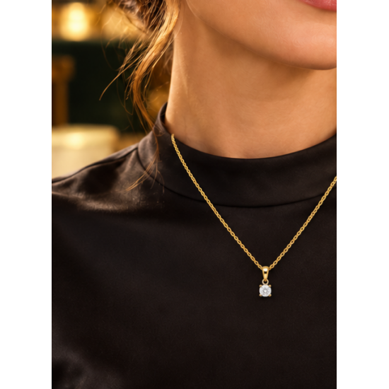 Pre Owned 18ct Diamond Pendant and Chain ZC111